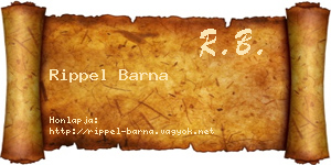 Rippel Barna névjegykártya